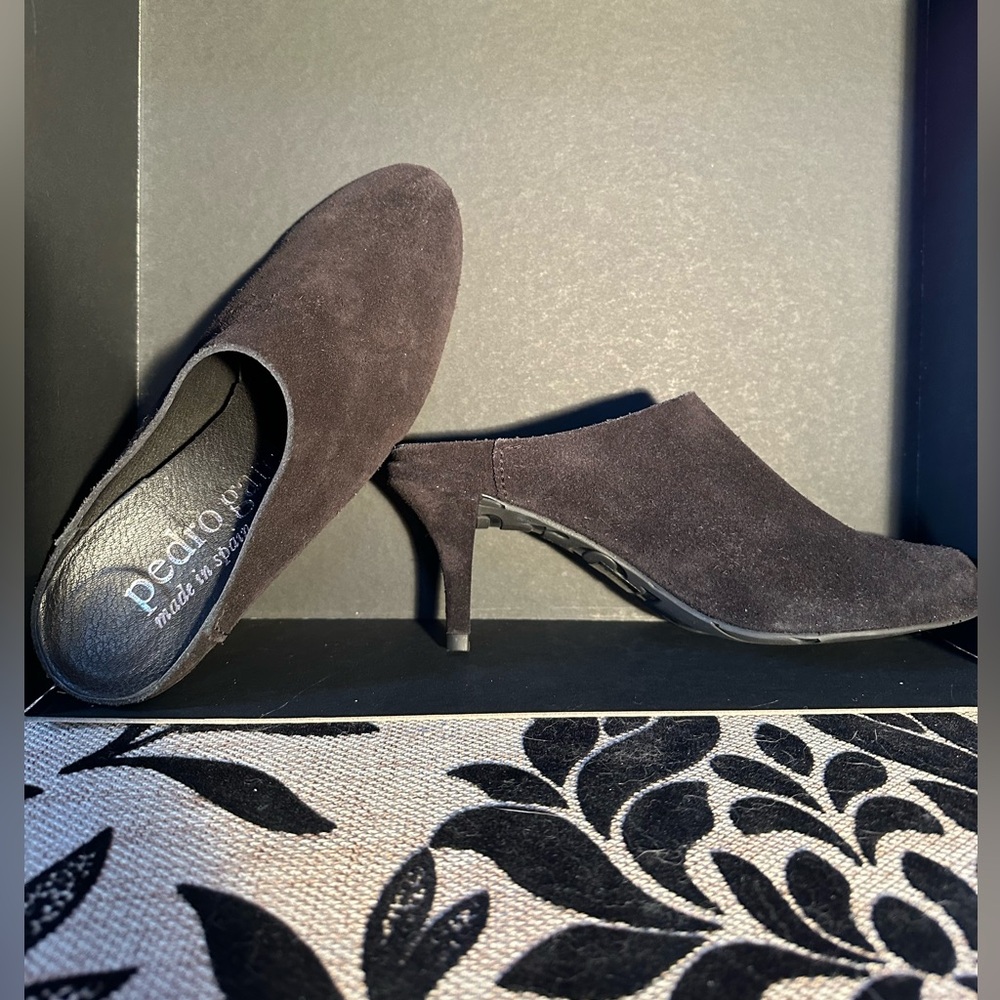 Pedro Garcia Woleta Black Suede Mules 37